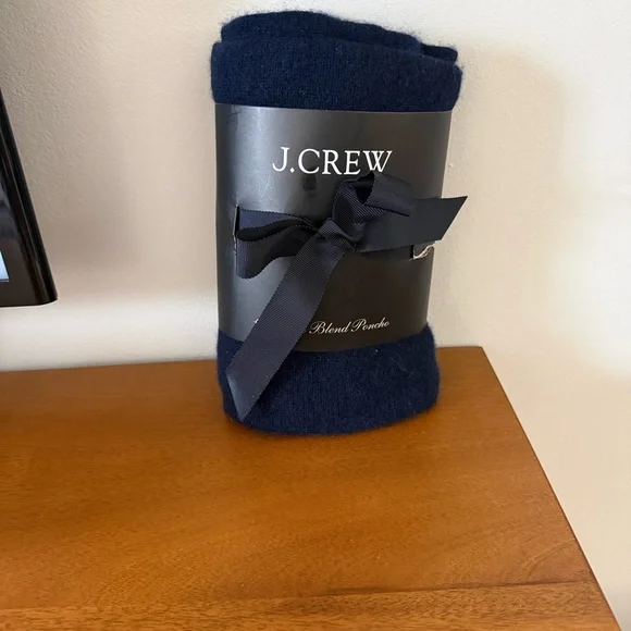 J. Crew Deep Blue Knit Wrap - Picture 3 of 6